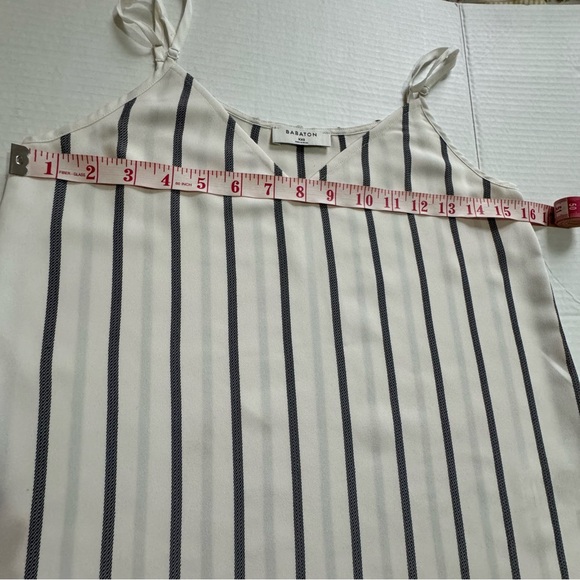 Babaton sleeveless top with adjustable stripes. EUC - Picture 4 of 11